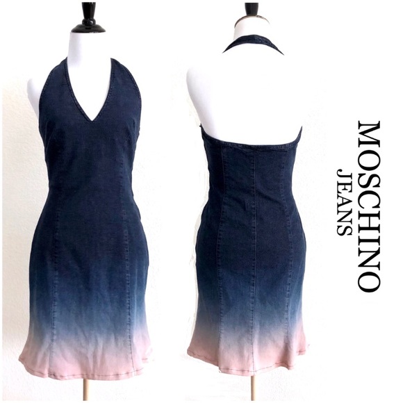 Moschino Dresses & Skirts - Moschino Jeans Halter Denim Dress